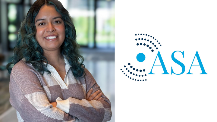 Cecilia Ochoa smiling beside ASA logo featuring blue text and dots.