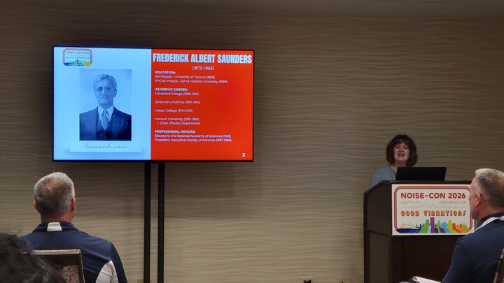 Rebekah Evans presenting at NOISE-CON 2026