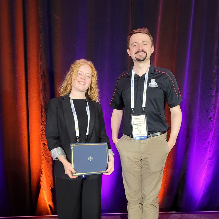 Anna Mattson and Dr. Underwood at NOISE-CON 2026 Ceremony
